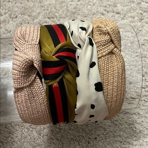 Stylish Women's Headband Set - Beige, Olive, Black